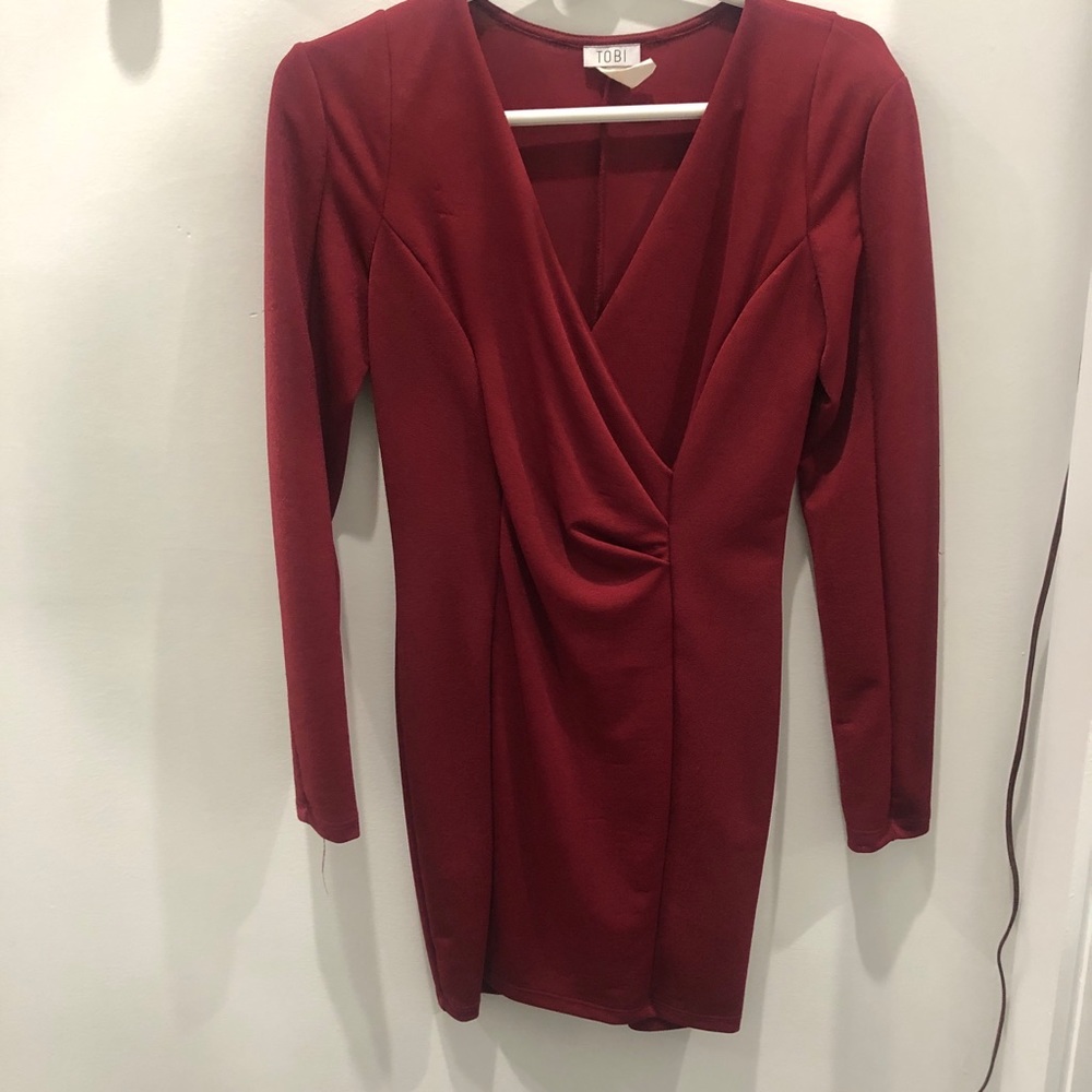 Red bodycon dress